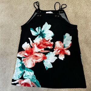 White House Black Market Black and Gray Top